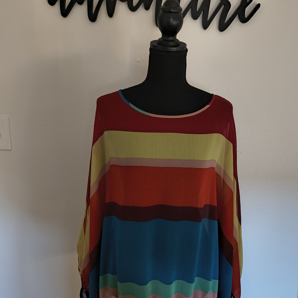 Cha Cha Vente Multicolor Striped Blouse